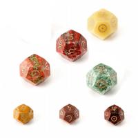 Gemstone Dice, 12 Signs of the Zodiac, Carved, different materials for choice, more colors for choice, 20x20mm, Sold By PC