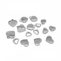 Přívěsky srdce z nerezové oceli, 304 Stainless Steel, stroj, leštěné, módní šperky & leštěný & DIY & unisex & různé velikosti pro výběr, více barev na výběr, Prodáno By PC