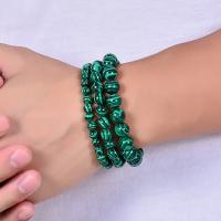Malachite Bracelet, handmade, fashion jewelry & Unisex & different size for choice, Length:Approx 6.6-8.2 Inch, Sold By PC