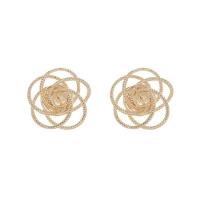 Brass Stud Earring, Flower, gold color plated, fashion jewelry & for woman, more colors for choice, nickel, lead & cadmium free, 18x17mm, Sold By Pair