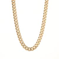 Messing Halskette, Stock, goldfarben plattiert, Modeschmuck & unisex & verschiedene Stile für Wahl, keine, frei von Nickel, Blei & Kadmium, 7mm, Länge:20.7 ZollInch, verkauft von PC