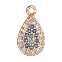 Cubic Zirconia Micro Pave Brass Pendant plated DIY & micro pave cubic zirconia nickel lead & cadmium free Sold By PC