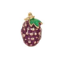 Brass Jewelry Pendants Fruit plated DIY & enamel nickel lead & cadmium free Sold By PC