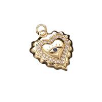 Cubic Zirconia Micro Pave Brass Pendant plated DIY & enamel nickel lead & cadmium free Sold By PC