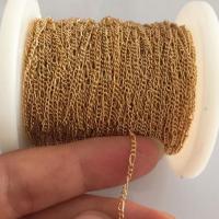 Медно-золото цепочки, 14K позолоченный, DIY & Фигаро цепочка, Золотой, не содержит никель, свинец, 1.50mm, 1м/сумка, продается сумка