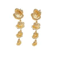 Zinc Alloy Drop Earrings gold color plated fashion jewelry & for woman nickel lead & cadmium free Sold By Pair