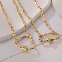 Stainless Steel Jewelry Necklace, 304 Stainless Steel, with 1.97inch extender chain, Vacuum Ion Plating, fashion jewelry & different styles for choice & for woman, golden, Length:Approx 16.14 Inch, Sold By PC