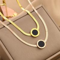 Titanium Steel Necklace, with 1.97inch extender chain, Vacuum Ion Plating, fashion jewelry & for woman, more colors for choice, Length:Approx 17.72 Inch, Sold By PC
