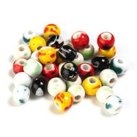 Porcelain Jewelry Beads, Round, DIY, more colors for choice, 9x7.50mm, 50PCs/Bag, Sold By Bag