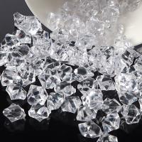 Transparente Acryl-Perlen, Acryl, Unregelmäßige, Epoxidharzklebstoff, weiß, verkauft von Tasche
