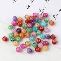 Plastic Beads, Round, stoving varnish, DIY, more colors for choice, 8mm, 100PCs/Bag, Sold By Bag