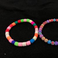 Polymer Clay Bracelet, Unisex, more colors for choice, Length:Approx 21 cm, Sold By PC