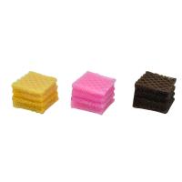 Mobile Phone DIY Decoration, Resin, Biscuit, more colors for choice, 20x20mm, Approx 100PCs/Bag, Sold By Bag
