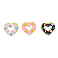 Mobile Phone DIY Decoration, Resin, Heart, epoxy gel, hollow, more colors for choice, 18x16mm, Approx 100PCs/Bag, Sold By Bag