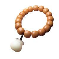 Bodhi racine bracelet, avec Ox os & agate Tibétaine & laiton, Placage de couleur d'or, unisexe & antifatigue & styles différents pour le choix, plus de couleurs à choisir, 12x13mm, Vendu par PC