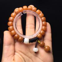 Bodhi Root Bracelet barrel Unisex & anti-fatigue yellow Length Approx 19 cm Sold By PC