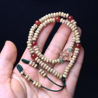 Xingyue Bodhi Buddhistische Perlen Armband, mit Pfirsich-Holz & Roter Achat, Anti-Müdigkeit & für Frau, keine, 5x3mm, ca. 108PCs/Strang, verkauft von Strang