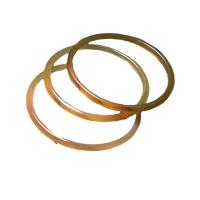 Corne de boeuf bracelet ordinaire, beignet, Diamètre intérieur différent pour le choix & pour femme, Jaune, 4mm, Vendu par PC