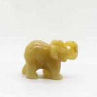 Yellow Aventurine Decoration, Elephant, Carved, Unisex, yellow, 35.56x17.78x27.94mm, Sold By PC