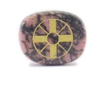 Modna ozdoba, Kamień szlachetny, elipsa, Glazurowane, do wyboru różne materiały, dostępnych więcej kolorów, 20x25mm, sprzedane przez PC
