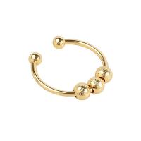 Brass Cuff Finger Ring, Round, plated, for woman, more colors for choice, nickel, lead & cadmium free, 1mm, Sold By PC
