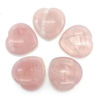 Rose Quartz Heart, Massage, lyserød, 40x40x6mm, Solgt af PC