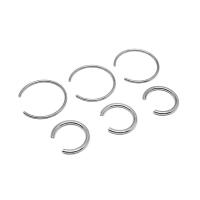 Stainless Steel Open Ring, 304 Stainless Steel, machine polished, fashion jewelry & polished & DIY & Unisex & different size for choice, original color, 100PCs/Bag, Sold By Bag