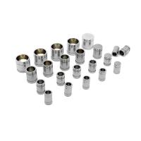 Stainless Steel End Caps, 304 Stainless Steel, Drum, machine polished, DIY & different size for choice, original color, 100PCs/Bag, Sold By Bag