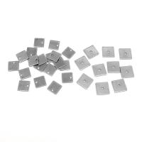 Stainless Steel Pendants, 304 Stainless Steel,  Square, machine polished, fashion jewelry & polished & DIY & Unisex & different styles for choice, original color, Hole:Approx 1mm, 100PCs/Bag, Sold By Bag