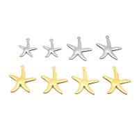 Stainless Steel Animal Pendants 304 Stainless Steel Starfish Galvanic plating fashion jewelry & polished & DIY & Unisex Approx 1mm Sold By Bag