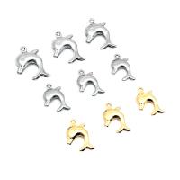 Stainless Steel Animal Pendants 304 Stainless Steel Dolphin Galvanic plating fashion jewelry & polished & DIY & Unisex Sold By Bag