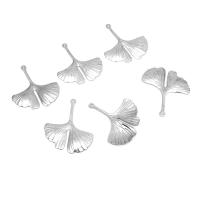 Stainless Steel Pendants 304 Stainless Steel Ginkgo Leaf machine polished fashion jewelry & polished & DIY & Unisex original color Approx 0.8mm Sold By PC