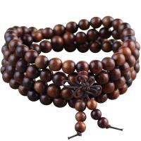 Red Sandalwood Willow Pray Beads Bracelet, with Dalbergia Odorifera, polished, fashion jewelry & multilayer & Unisex & different size for choice, 6mm,8mm, Approx 108PCs/Strand, Sold By Strand