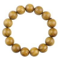 Le bois de santal vert Bouddhiste bracelet de perles, bijoux de mode & unisexe, 15mm, Environ 15PC/brin, Vendu par brin