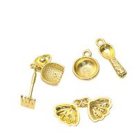 Brass Jewelry Pendants gold color plated DIY nickel lead & cadmium free Sold By Lot