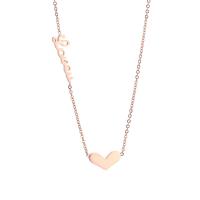Titanstahl Halskette, mit Verlängerungskettchen von 1.97inch, Herz, Modeschmuck & für Frau, keine, Länge ca. 17.72 ZollInch, verkauft von PC