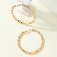 Zinc Alloy Hoop Earring gold color plated fashion jewelry & for woman nickel lead & cadmium free Sold By Pair