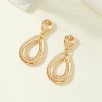 Zinc Alloy Drop Earrings stoving varnish fashion jewelry & for woman & hollow golden nickel lead & cadmium free Sold By Pair