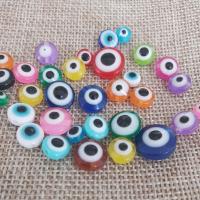 Resin Evil Eye Beads Flat Round DIY Sold By Bag
