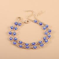 Brass Bracelet, with Lampwork, plated, anti-fatigue & for woman, more colors for choice, Length:21 cm, Sold By PC