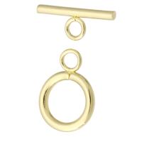 Brass Toggle Clasp gold color plated fashion jewelry & DIY golden 13*17*2mm 18*7*82mm Approx 3mm Sold By Lot