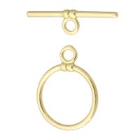 Brass Toggle Clasp, gold color plated, fashion jewelry & DIY, golden, 16*21*2mm,23*6*1.5mm, Hole:Approx 2mm, 10Sets/Lot, Sold By Lot