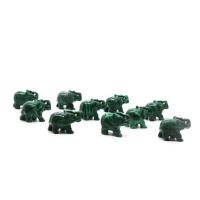 Malachite Decoration Elephant polished Unisex green 38mm Sold By PC