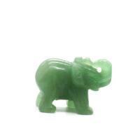 Green Aventurine Decoration, Elephant, Carved, Unisex, green, 35.60x17.80x22.90mm, Sold By PC