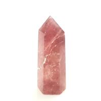 Strawberry Quartz Point Decoration, Conical, Carved, Unisex, pink, 50-90mm, Sold By PC