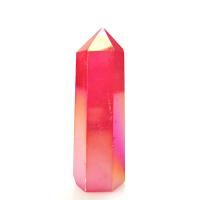 quartz clair Point de Décoration, Conique, Placage, unisexe, rouge, 50-90mm, Vendu par PC