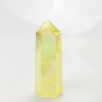 Clear Quartz Point Decoration, Conical, plated, Unisex, yellow, 50-90mm, Sold By PC