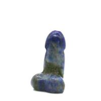 Blue Speckle Stone enfeites, esculpidas, azul, 50x35x15mm, vendido por PC