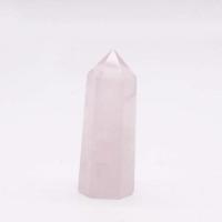 Clear Quartz Point Decoration Conical plated pink 50-80mm Sold By PC