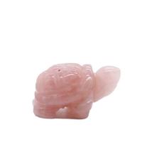 Rose Quartz Decoration Turtle Carved pink Sold By PC